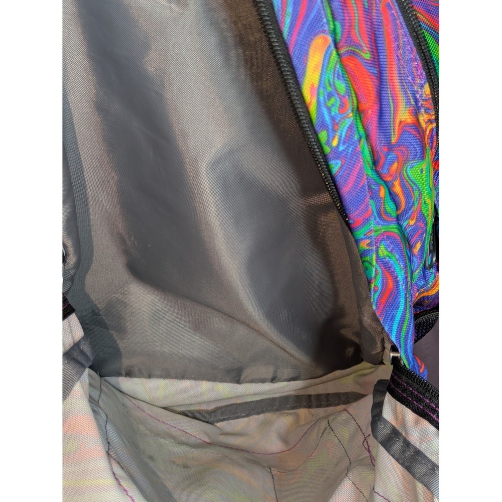 Trans by JanSport Backpack Multicolor Rainbow Swirl Laptop School Bag - Picture 4 of 11